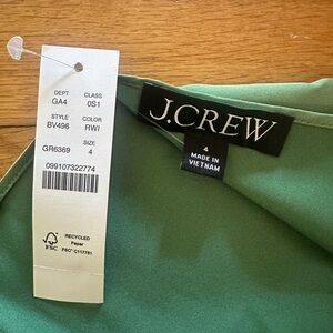 J. Crew Women’s Green Slip Dress Size 4